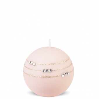 Pl powder pink Candle necklace mat ball 8