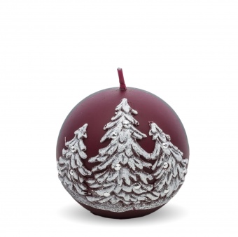 Pl burgundy. Winter candle trees sphere 8