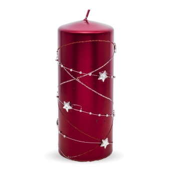 Pl red. Candle garland, the cylinder is big