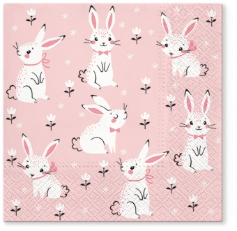 Pl napkins field of rabbits