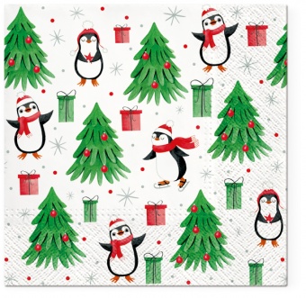 Pl napkins christmas penguins
