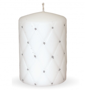 Pl white Candle florence mat cylinder small