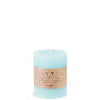 Pl turquoise candle rustic small roller