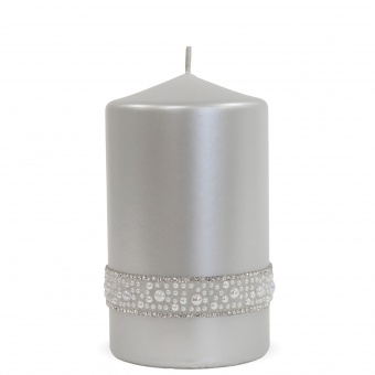 Pl silver Candle crystal opal cylinder Medium fi8