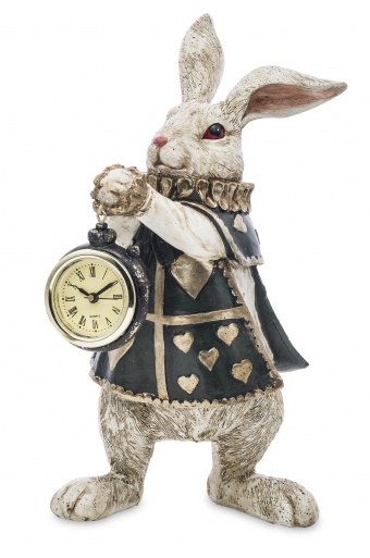 Rabbit figurine with a watch