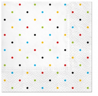 Pl napkins colorful dots