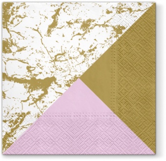 Pl marble style gold napkins