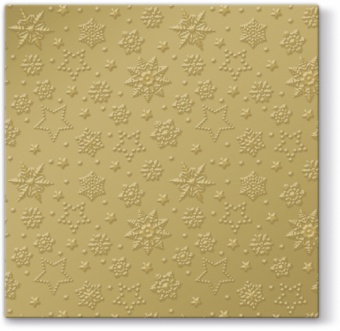 Pl napkins inspiration winter flakes (gold)