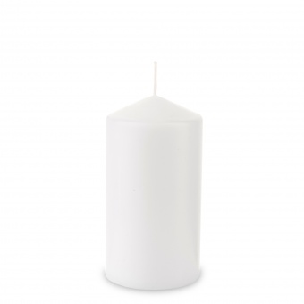 Pl Pillar candle 150/80 090 white bispol