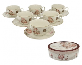Pl set of 6 cups and saucers 250ml secession