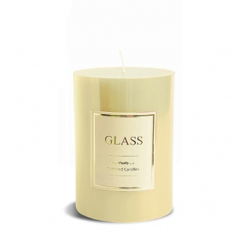 Pl cream Candle glass Christmas.zapach.walec Medium fi7