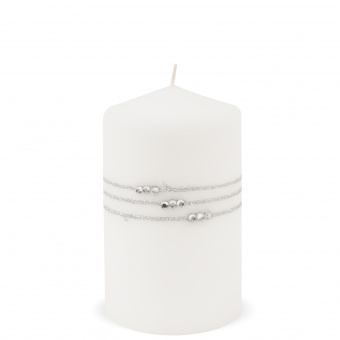 Pl white Candle necklace mat cylinder Medium fi8