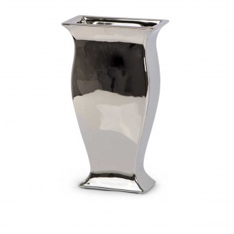 Square vase Medium Silver Medium