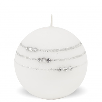 Pl white Candle necklace mat ball 8