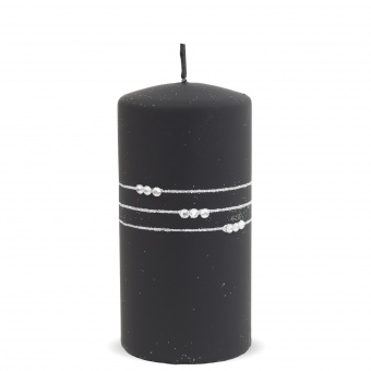 Pl black Candle necklace mat cylinder Medium