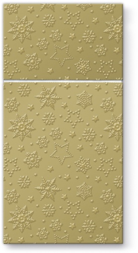 Pl napkins pocket inspiration winter flakes (gold