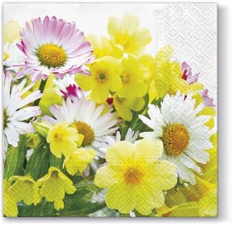 Pl nap serviettes tat yellow bouquet