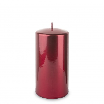 Pl Candle mirror cylinder Medium red