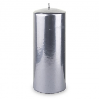 Pl Candle mirror big roller silver