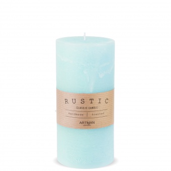 Pl turquoise candle rustic big roller