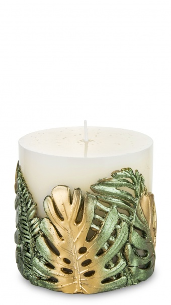 En monstera Scented candle small cylinder