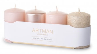 Pl Christmas candle 4-pack mix rose gold