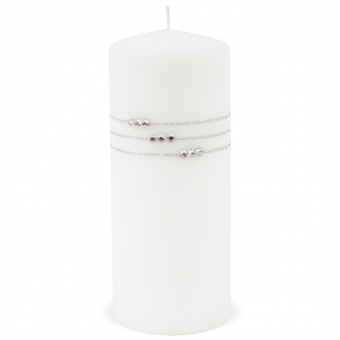 Pl white Candle necklace mat cylinder large fi7