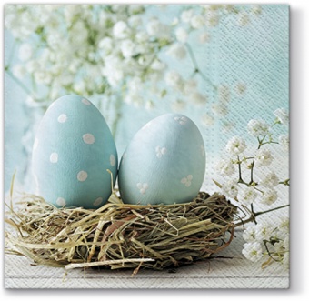 Pl napkins turquoise easter