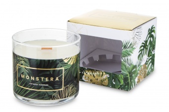 En monstera Scented candle cylinder small