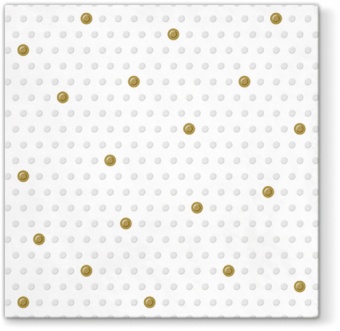 Pl nap napkins inspiration dots spots white - gold