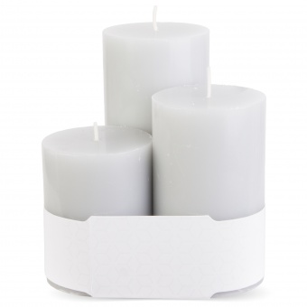 Pl black tulip Candle glass classic 3-pack roller