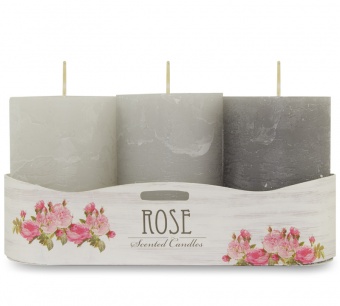Pl gray rose Candle 3 pack fragrance