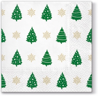 Pl napkins trees pattern - green