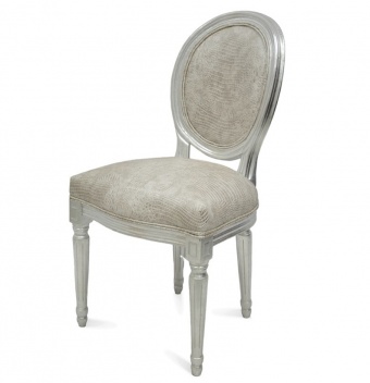 A silver chair