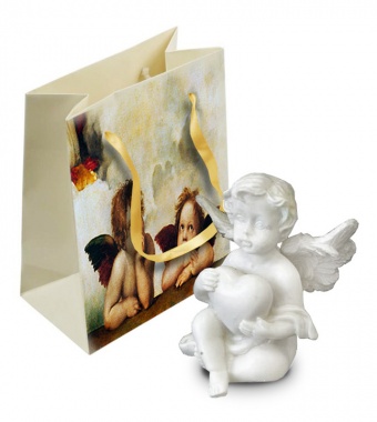 Figurine of an angel in a purse