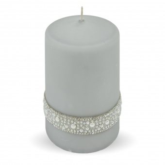 Pl gray pearl crystal candle roller Medium fi8
