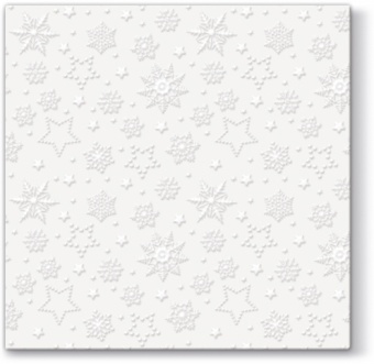 Pl napkins inspiration winter flakes (pearl)