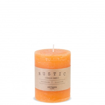 Pl orange candle rustic small roller