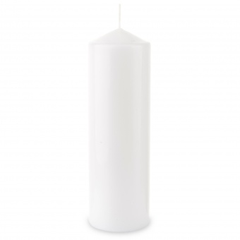 Pl Pillar Candle 250/80 090 white bispol