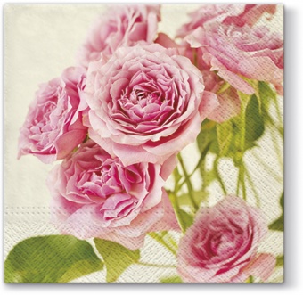 Pl napkins pink roses