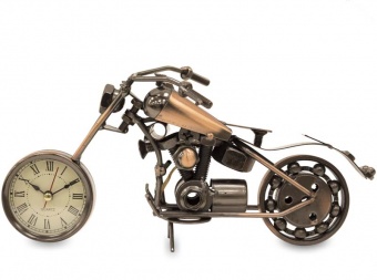 En motorcycle with a clock