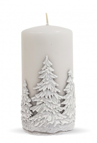 Pl gray Winter candle trees roller Medium