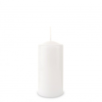 Pl. Pillar candle 100/50 090 white bispol