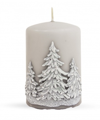 Pl gray Winter candle trees roller small