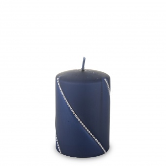 En Bolero candle Christmas small cylinder, navy blue