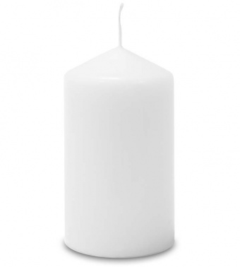 Pl. Pillar candle 100/60 090 white bispol