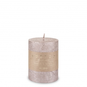 Pl Candle rustic metalic roller small rose gold