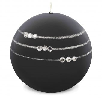 Pl black candle necklace mat ball 8
