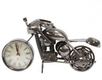 En motorcycle with a clock