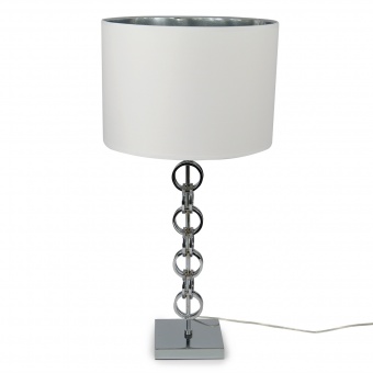 Pl lamp metal silver and white rings d.